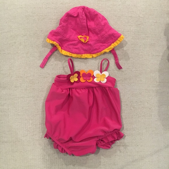 Pink and Orange Floral Swimsuit - Picture 7 of 16